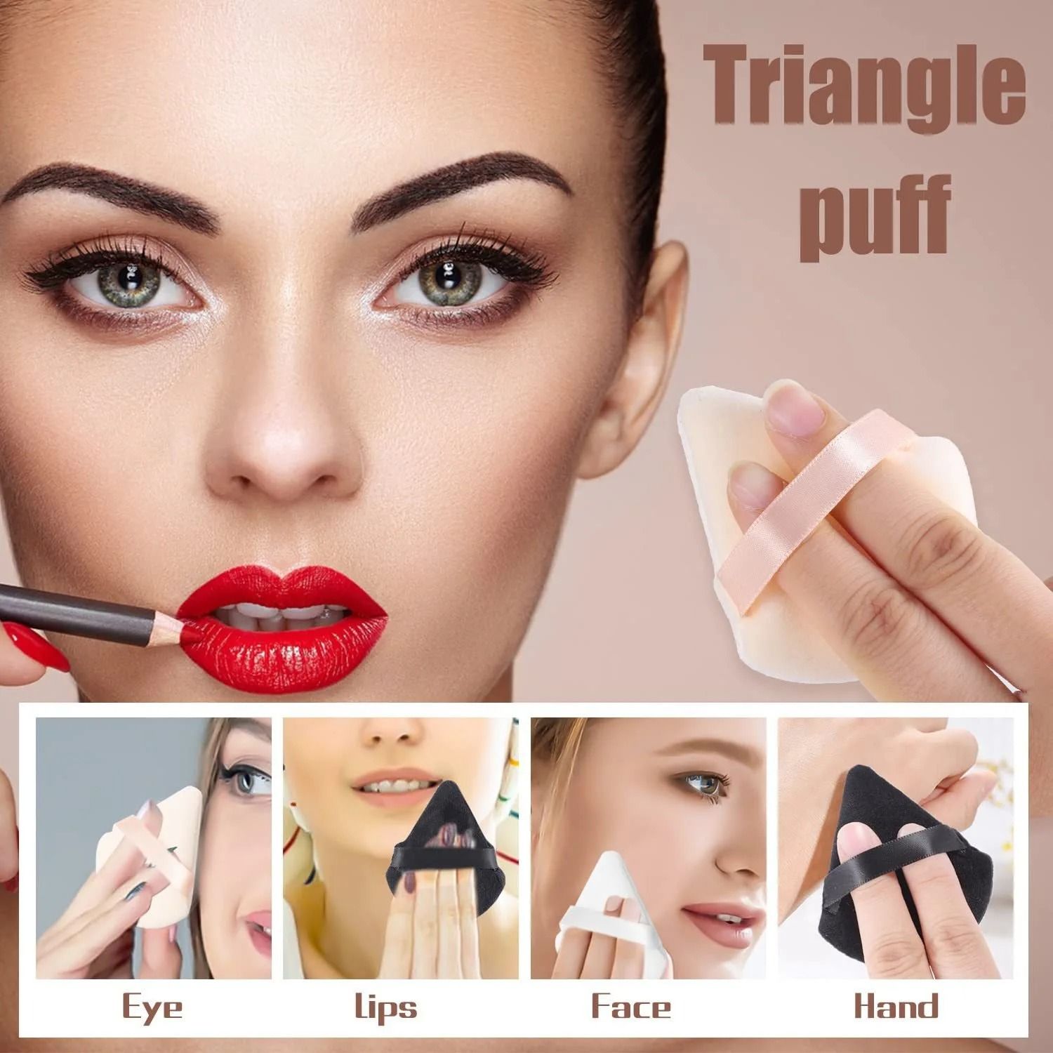 Soft Velvet Makeup Powder Puff Washable Face Sponge