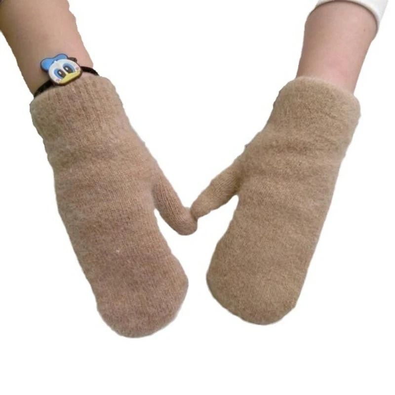 Cute Womens Winter Gloves Velvet Lined Thick Warm Cycling Gloves