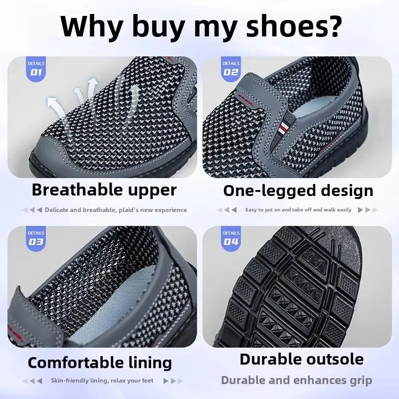 2025 Men Summer Sneakers Fashion Versatile Casual Breathable Lightweight Men Shoes