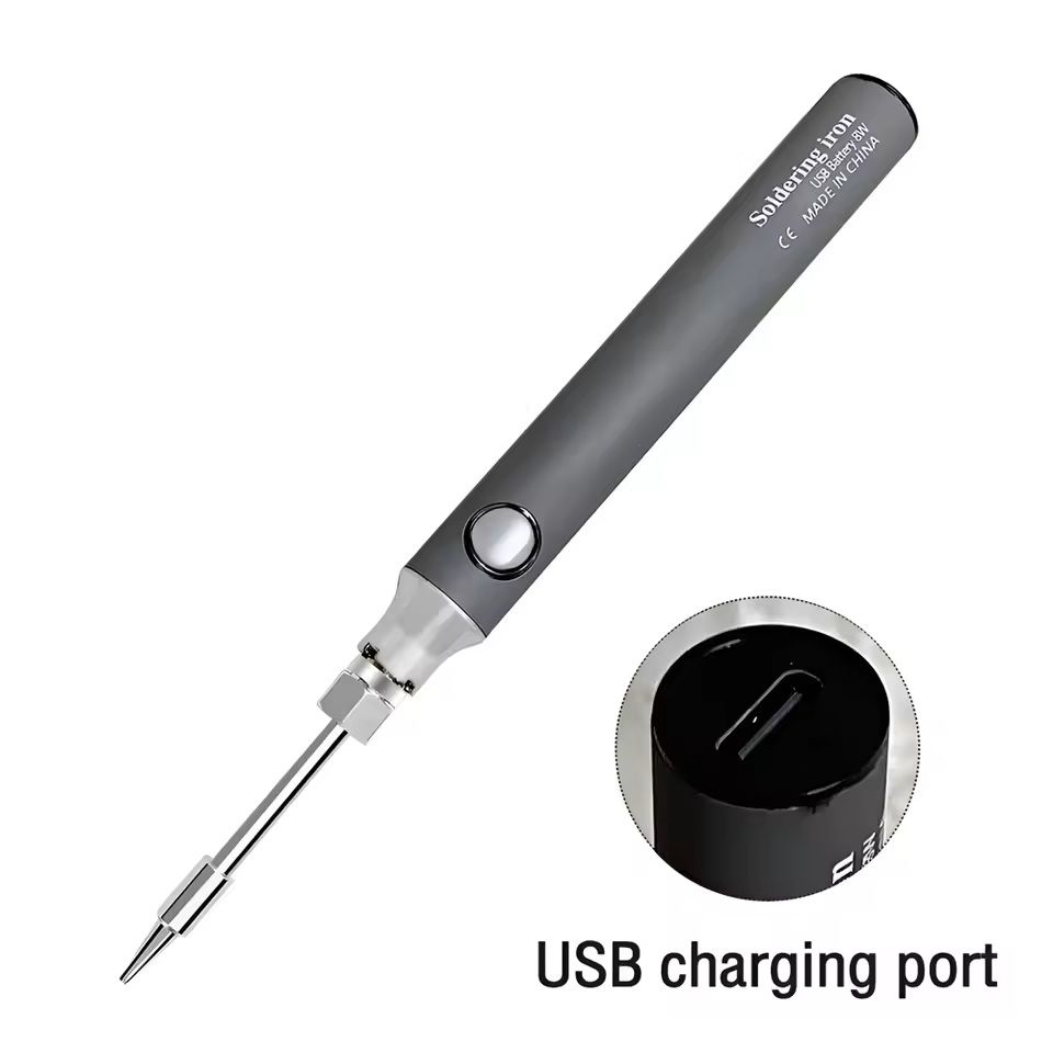 USB Rechargeable Soldering Iron Wireless Charging Portable Welding Tool 5V 8W