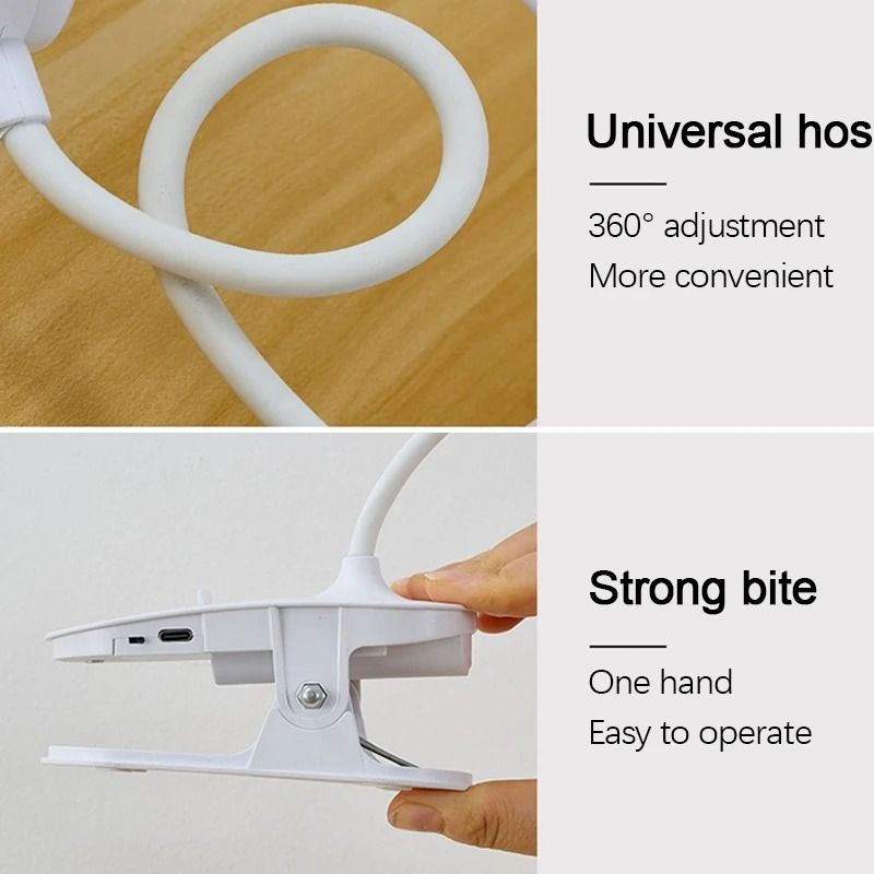 Rechargeable LED Eye Protection Clip Desktop Lamp
