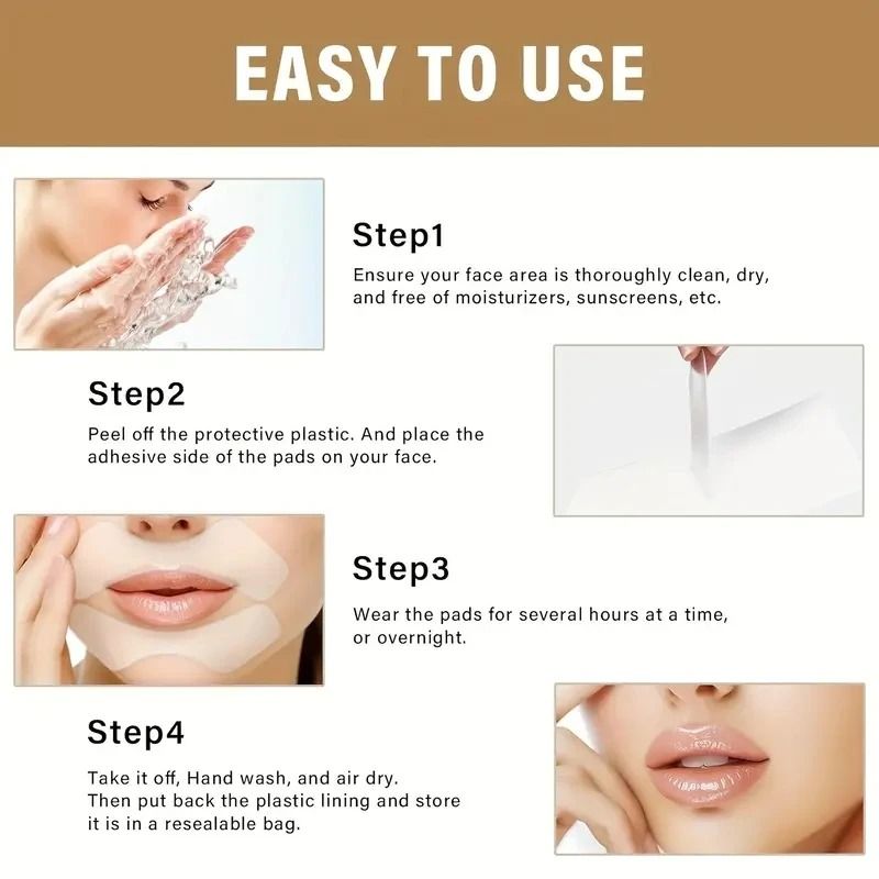 Reusable Silicone Lip Patch Wrinkle Care Stickers Set