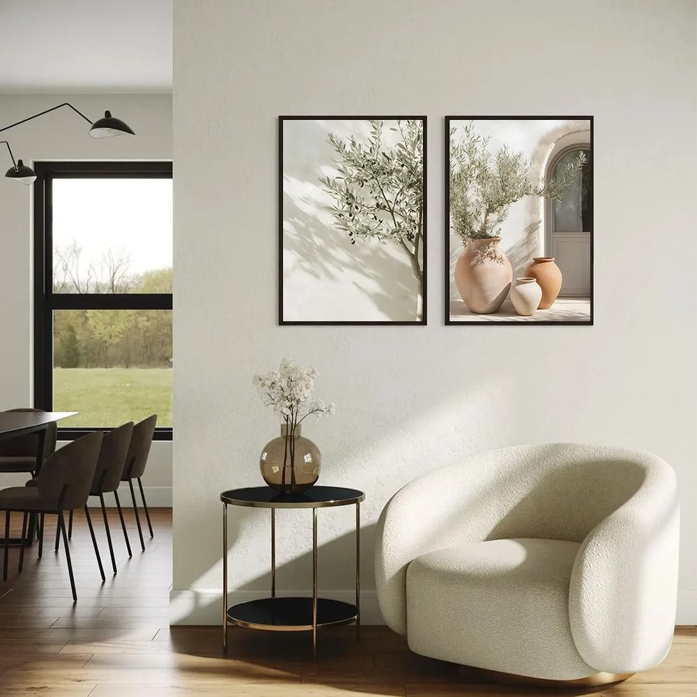 Botanical Narrative Canvas – High-Definition Mediterranean Architectural Art