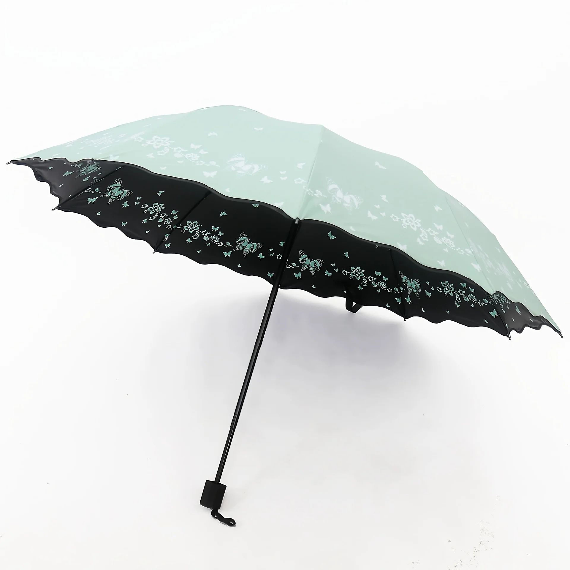Butterfly Print Windproof UV Umbrella