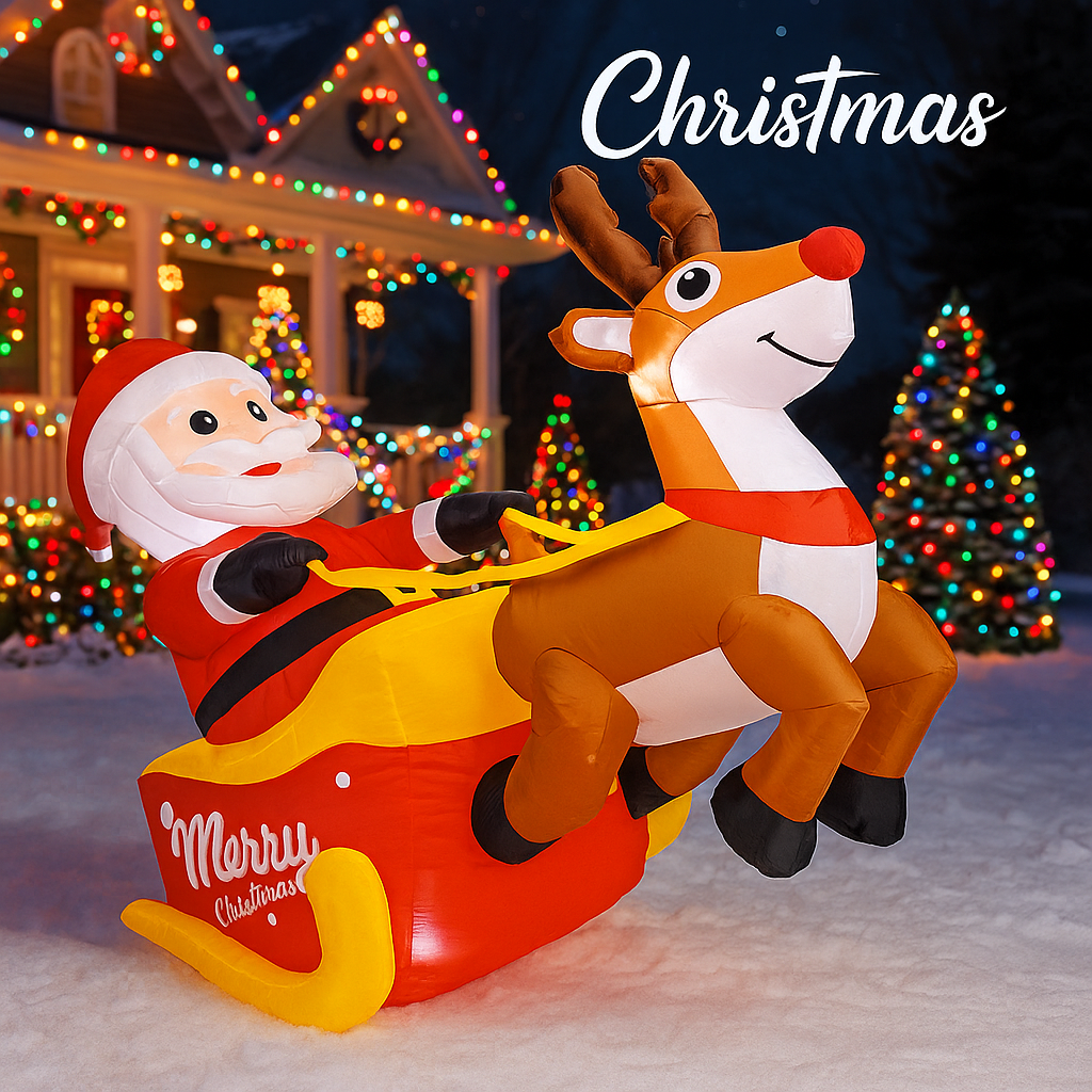 Christmas Home Decoration Ornament, Claus Decoration Toy, Xmas Inflatable Santa for Outdoor Use, Holiday Supplies