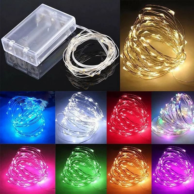 Fairy Light String LED Copper Wire Battery Powered for Bedroom Garden Party Wedding Decoration