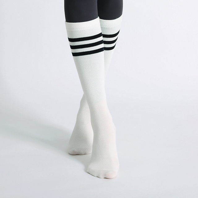 Yoga Socks for Women, Cotton Pilates Socks, Autumn Winter Non-Slip Ballet Grip Socks, Breathable Fitness Socks for Gym