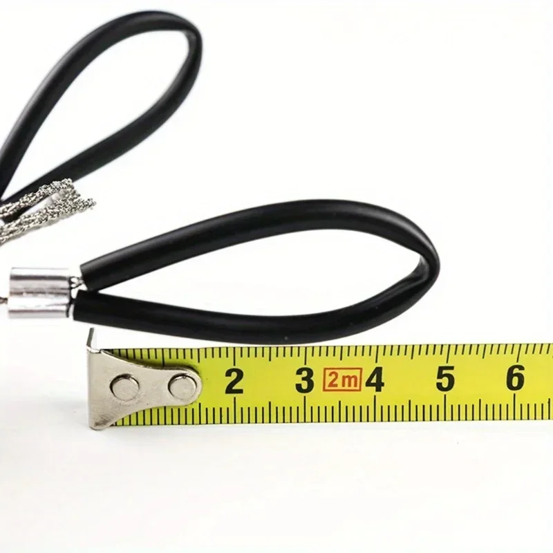 Leather Covered Stainless Steel Survival Wire Saw for Outdoor Camping & Hiking