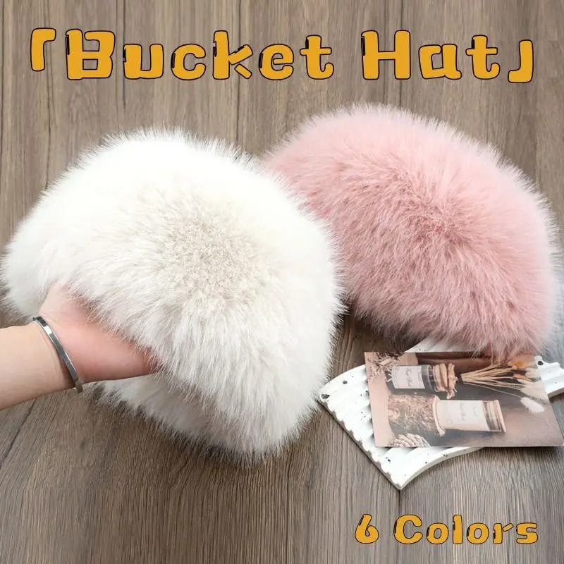 Luxury Faux Mink Thermal Fishermans Hat