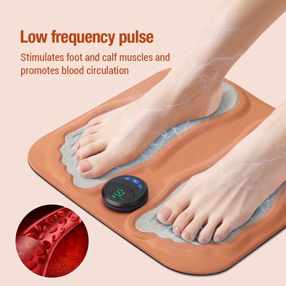3D Smart Foot Massage Pad Rechargeable EMS Circulation and Relaxation Mat