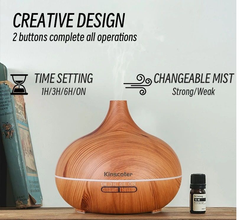 Aromatherapy Essential Oil Diffuser with Remote and Color Light