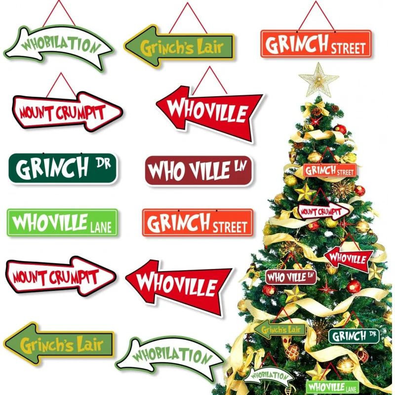 16pcs Whoville Christmas Tree Ornaments