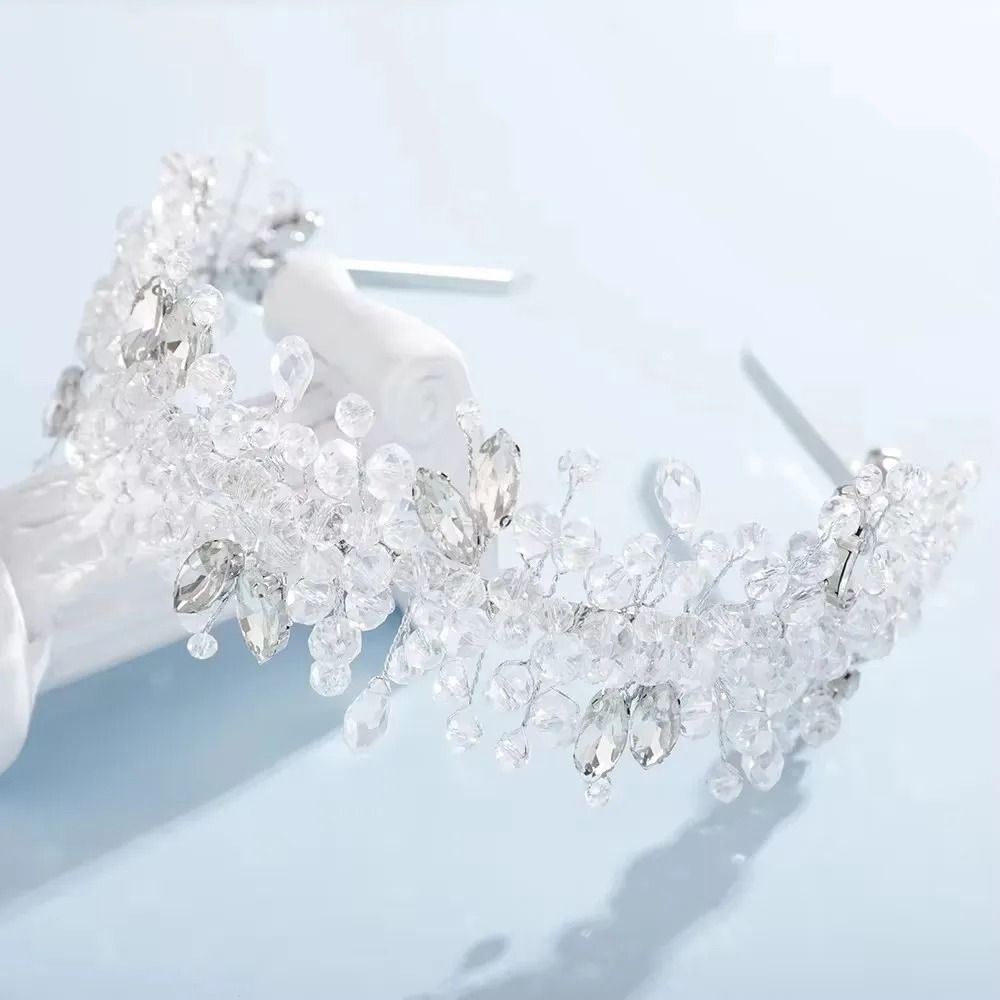 Women Rhinestone Bridal Tiara Headband Handmade