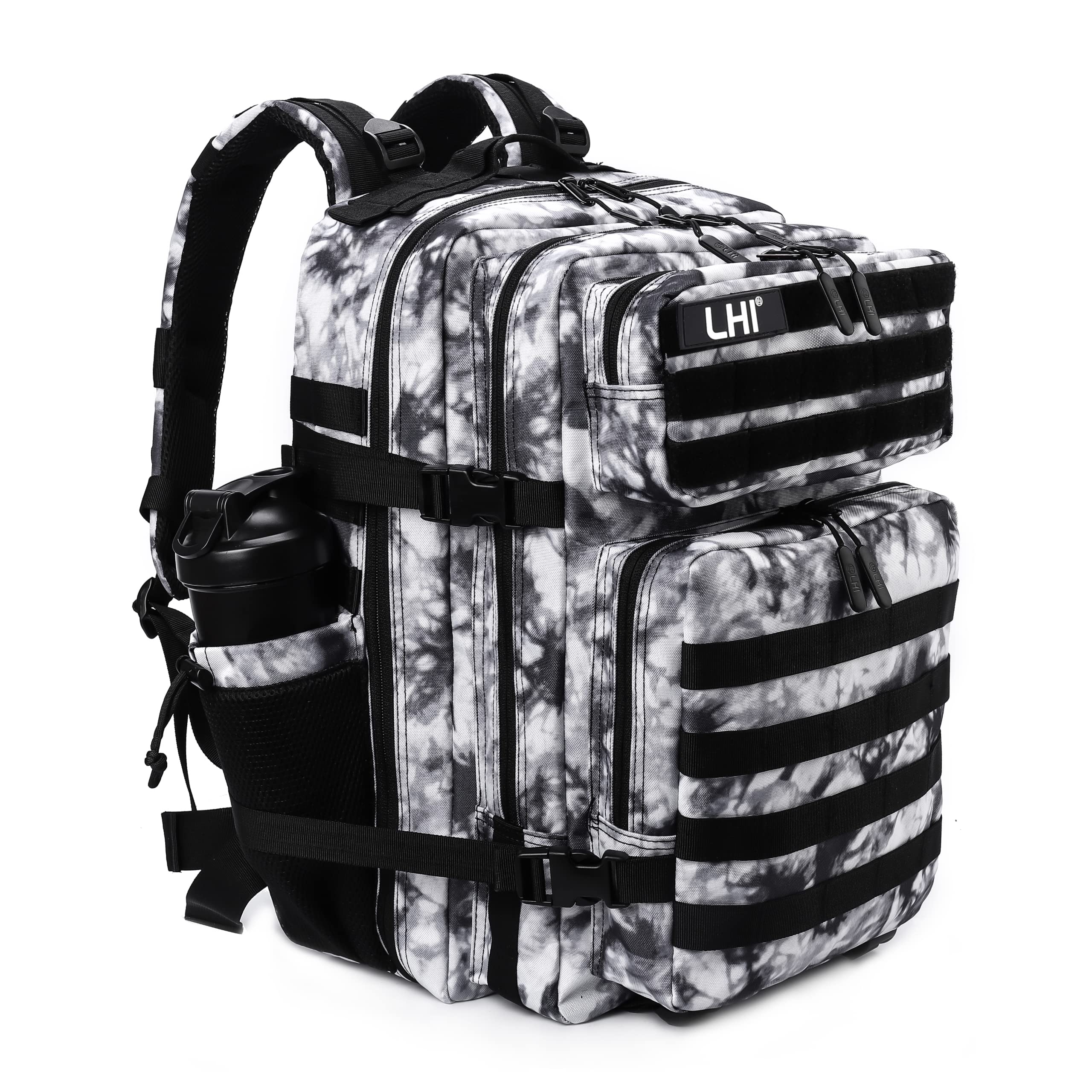 Tactical Backpack Outdoor Hiking & Gym Bag with Bottle Holder