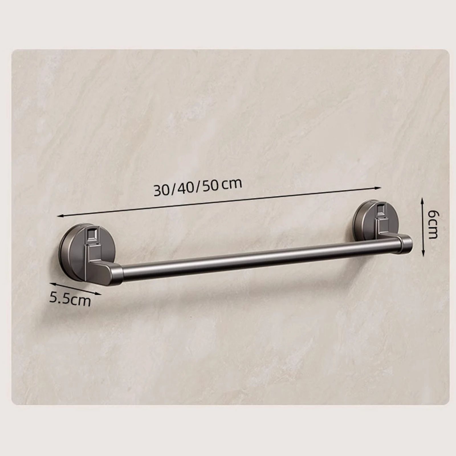Suction Cup Double Bar Bathroom Towel Rack