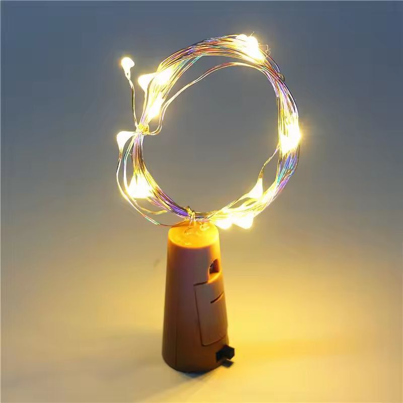BottleGlow Premium Wine Bottle Cork String Lights – 2 m Copper Wire Fairy Lights for Bars, Weddings & Holiday Decor