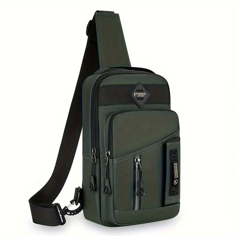 Mens Multifunction Crossbody Chest Bag Travel Sling Shoulder Bag