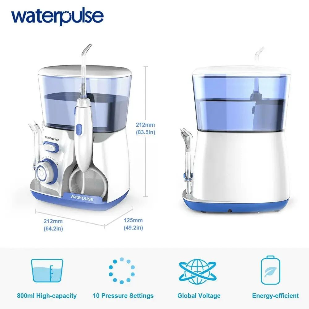 AquaClean Pro Portable Water Flosser with 800ML Tank & 10 Pressure Modes