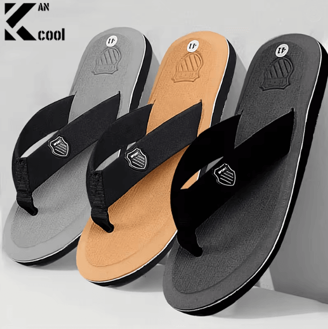 UrbanEase Mens Casual Flip Flops Non Slip Summer Beach Slides