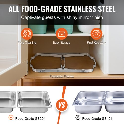 Stainless Steel Chafing Dish Set Qt Buffet Catering Food Warmer