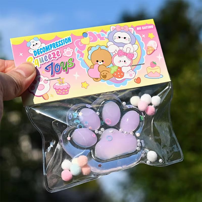 Kawaii Taba Cat Paw Plush Fidget Squeeze Toy
