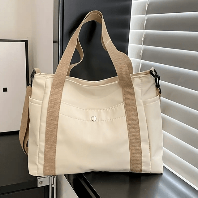 Large Capacity Nylon Crossbody Bag with Adjustable Shoulder Strap