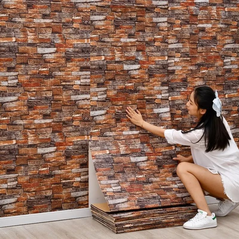 3D Brick Wall Sticker Self Adhesive Foam Wallpaper Home Decor Panels