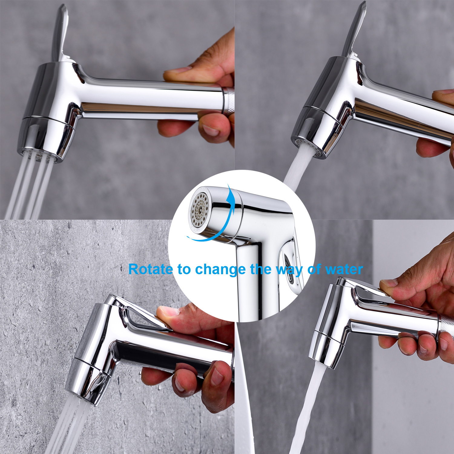 Dual Flow Handheld Bidet Sprayer Portable Toilet Sprayer for Travel and Daily Hygiene