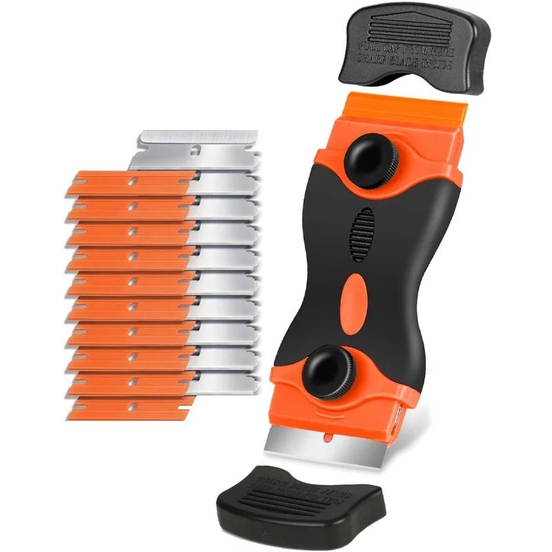 Dual-Material Razor Blade Scraper Removal Tool