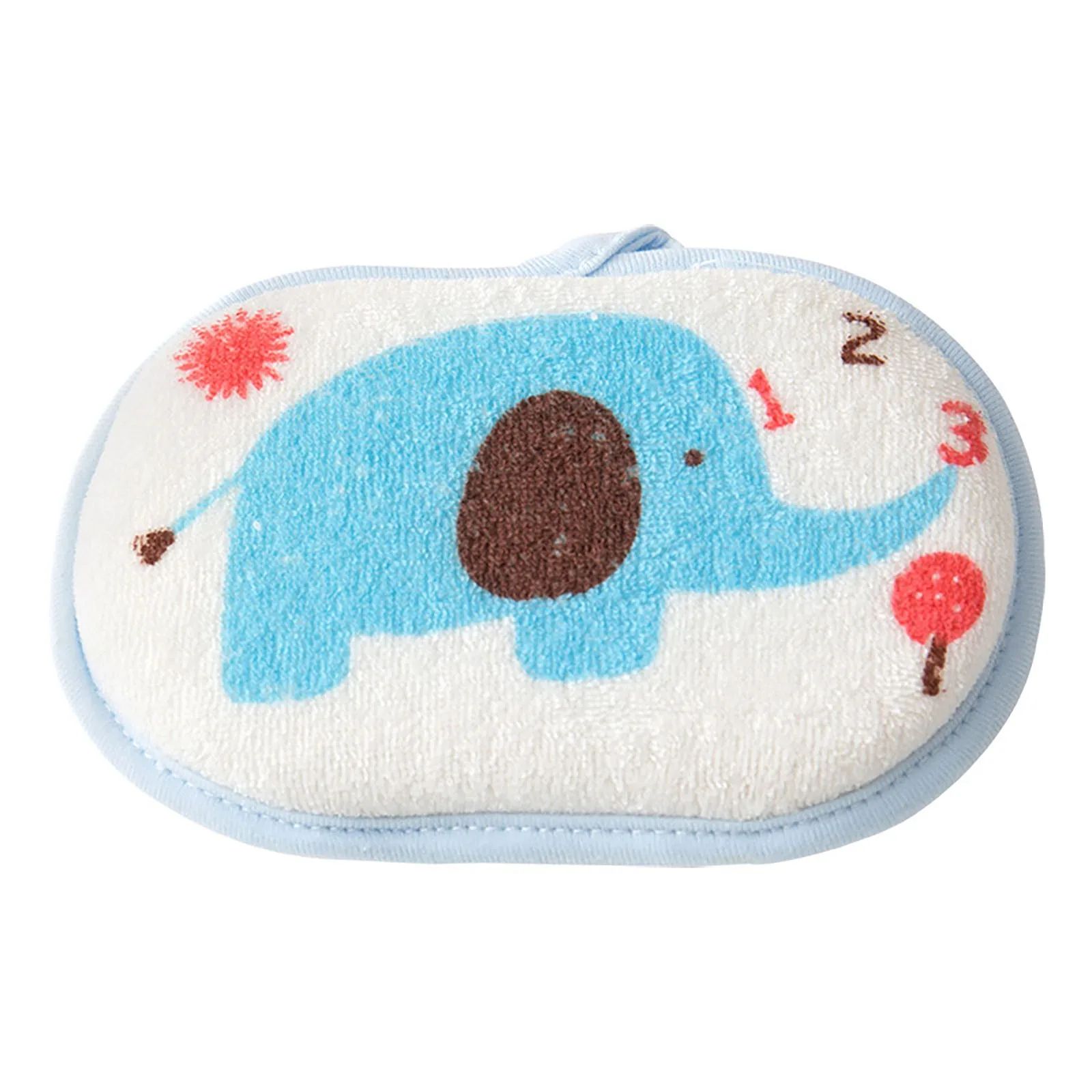 Cute Elephant Baby Bath Sponge Soft Cartoon Shower Brush Gentle Infant Bath Towel