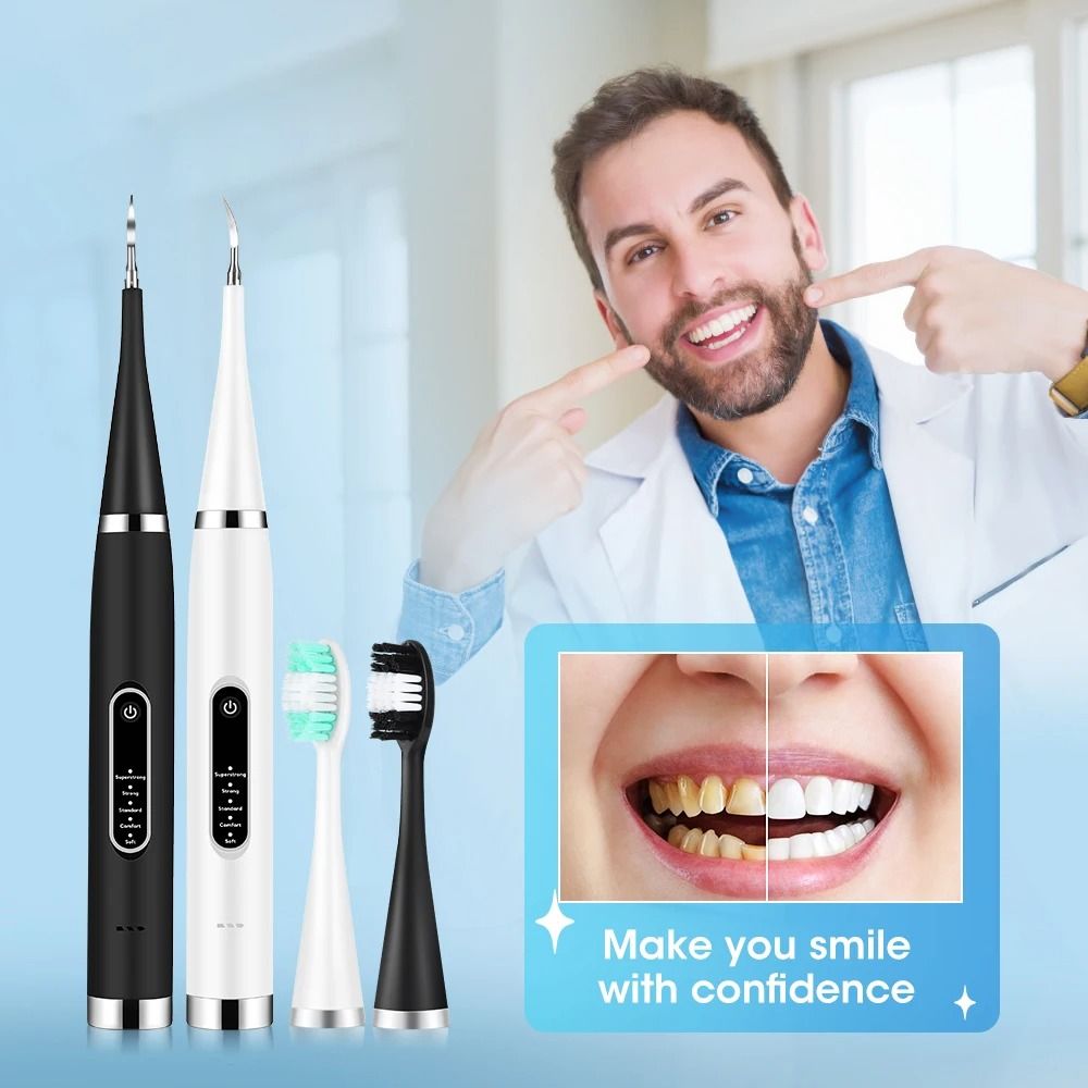 Electric Dental Scaler with Extra Heads Option for Tartar and Plaque Removal