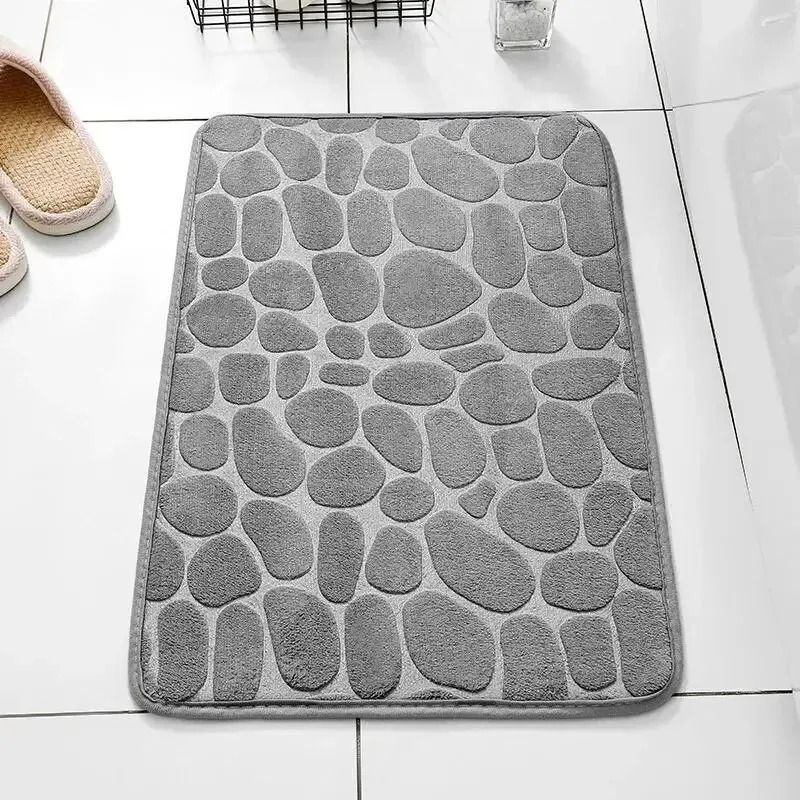 Embossed Pebble Fiber Carpet | Anti-Slip Bathroom & Living Room Mat