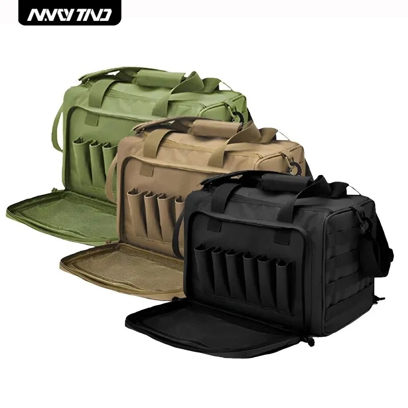 Premium Tactical Gun Range Bag Durable Pistol Storage Case & Outdoor Hunting Gear