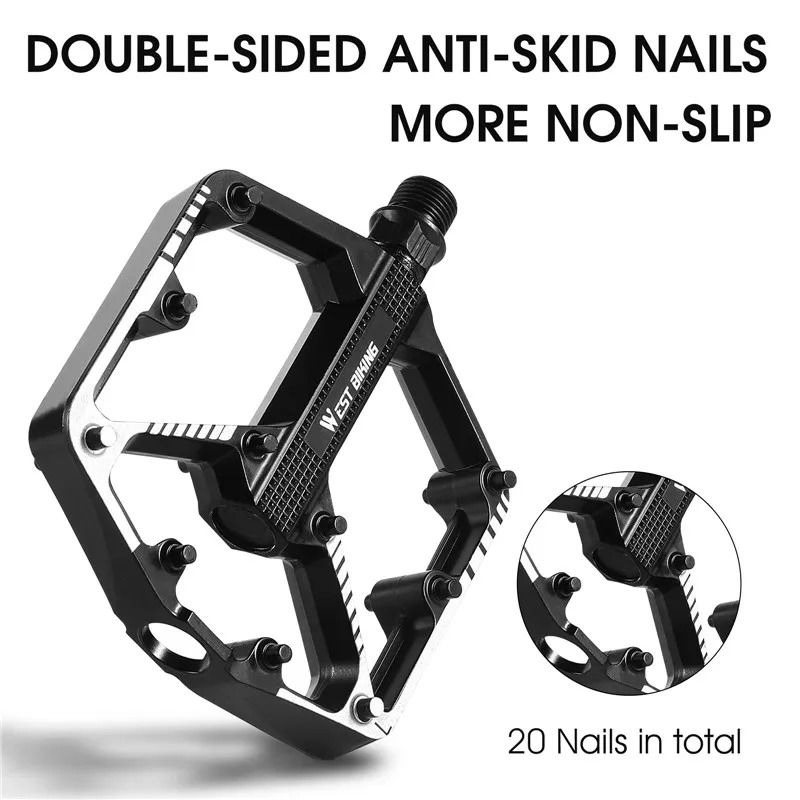 Bicycle Pedals Alloy Anti Slip MTB Road Bike Pedals with Sealed Bearing