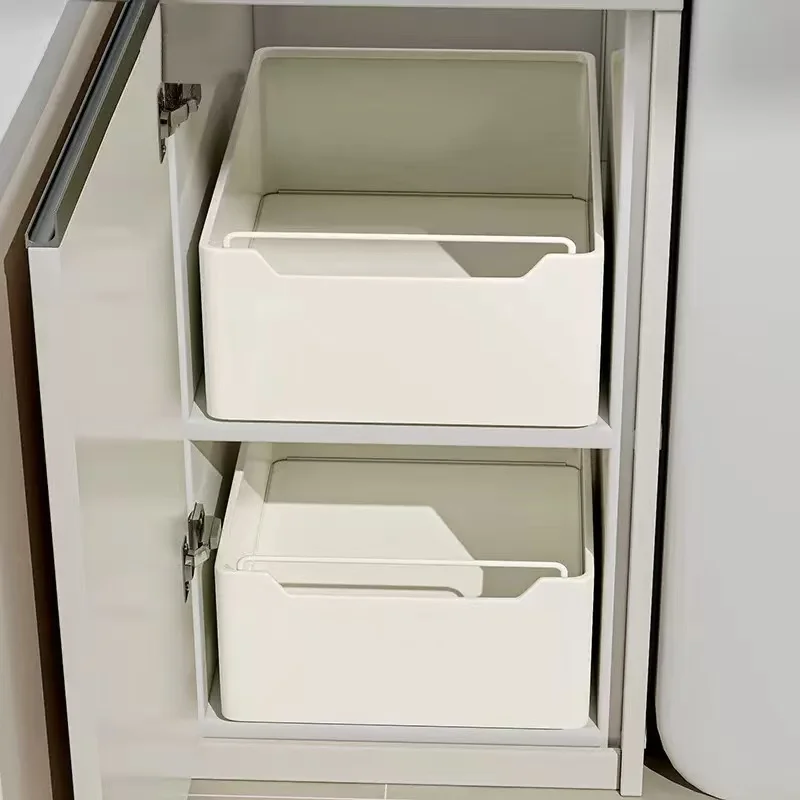 New Kitchen Storage Rack with Slide Rails, Pull Out Kitchen Drawer, Pull Out Storage Tray, Spice Box Cabinet Organizer,