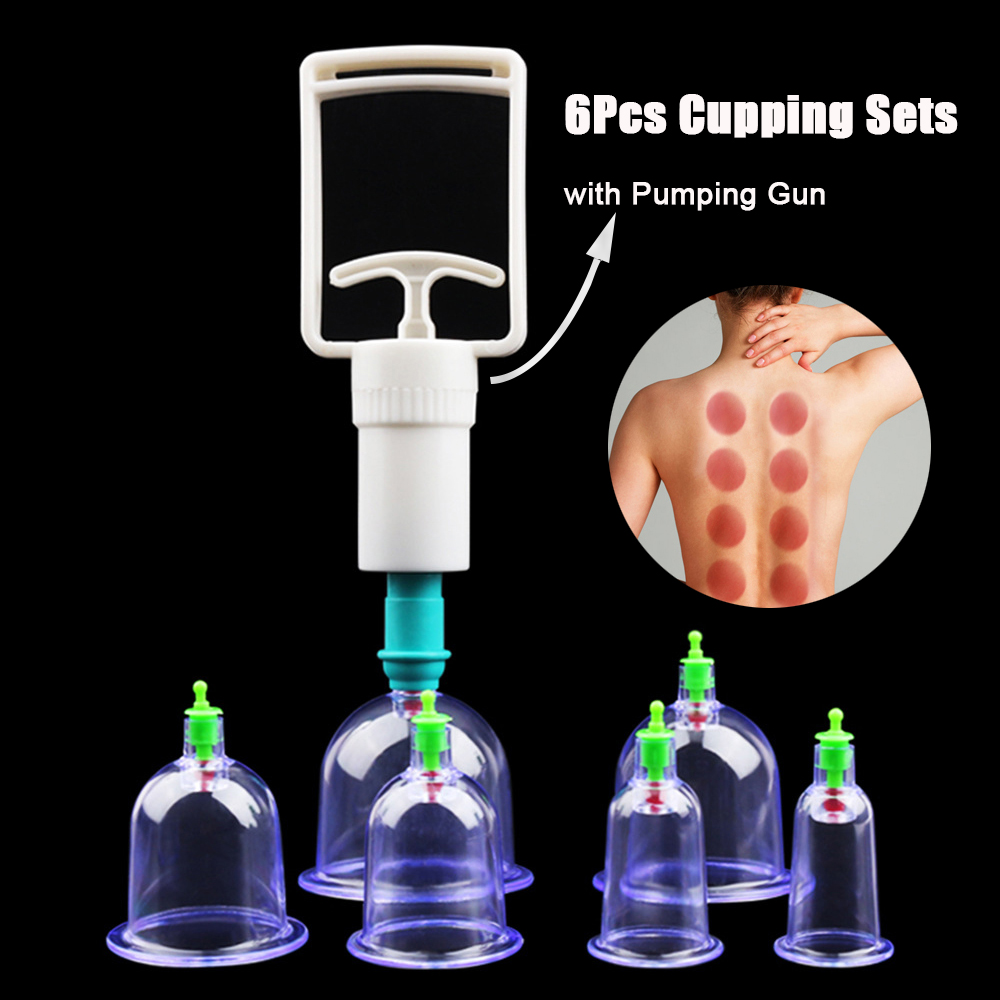 Vacuum Cupping Set with Pumping Gun Anti-Cellulite, Detox, and Massage Therapy