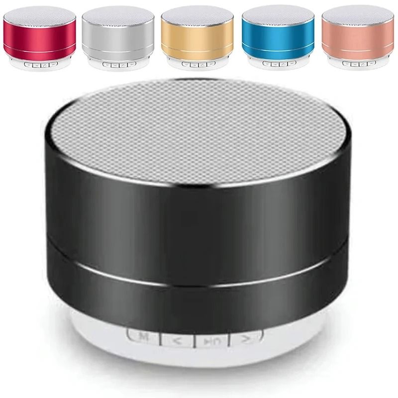 A10 Portable Bluetooth Speaker with LED Lights and TF Card Support