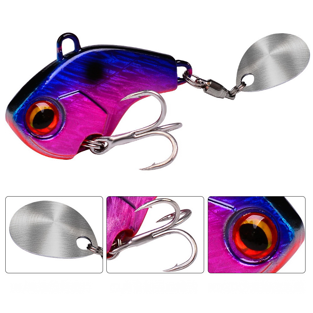 Rotating Metal Fishing Lure for Winter Ice & Freshwater Fishing Spinner Bait