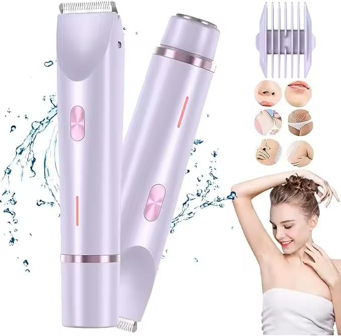 Women 2 in 1 Dual Head Electric Shaver and Trimmer