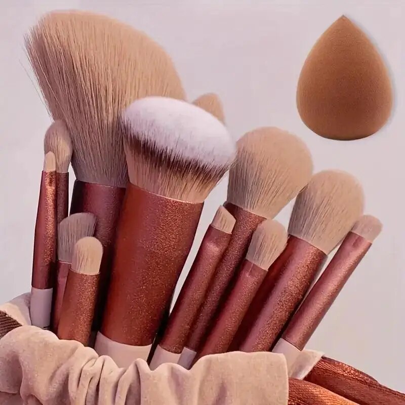 Soft Fluffy Makeup Brush Set Premium Kabuki & Blending Brushes for Flawless Foundation, Powder, and Eyeshadow