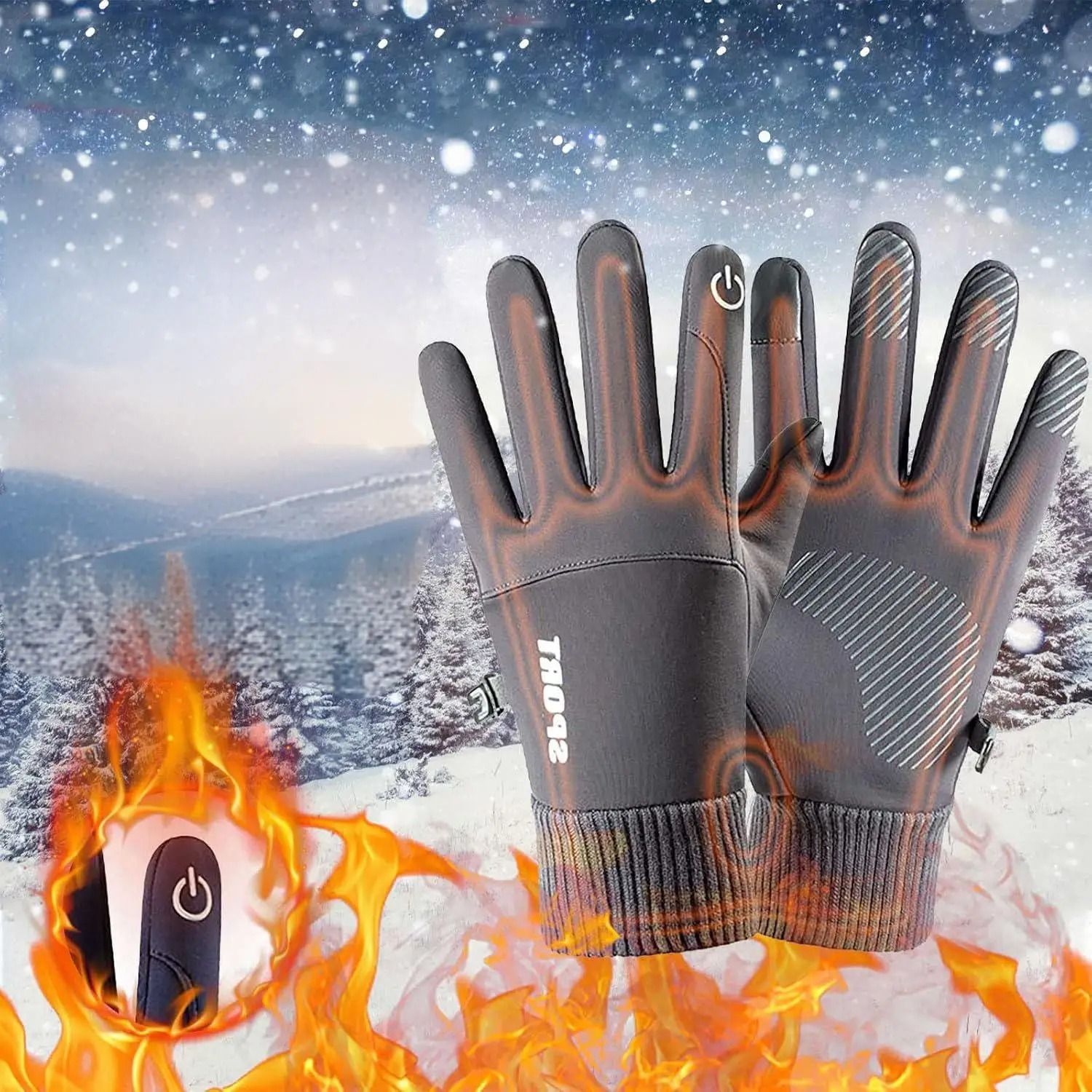 High-Performance Men's Winter Touchscreen Gloves