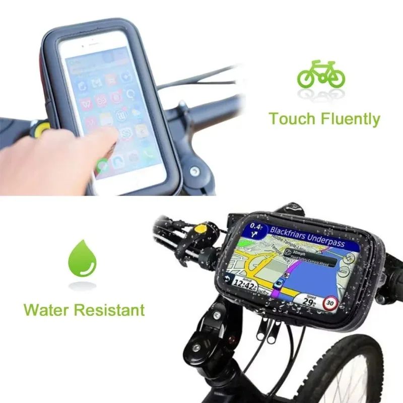 Waterproof Bike Phone Holder Handlebar Mount Case