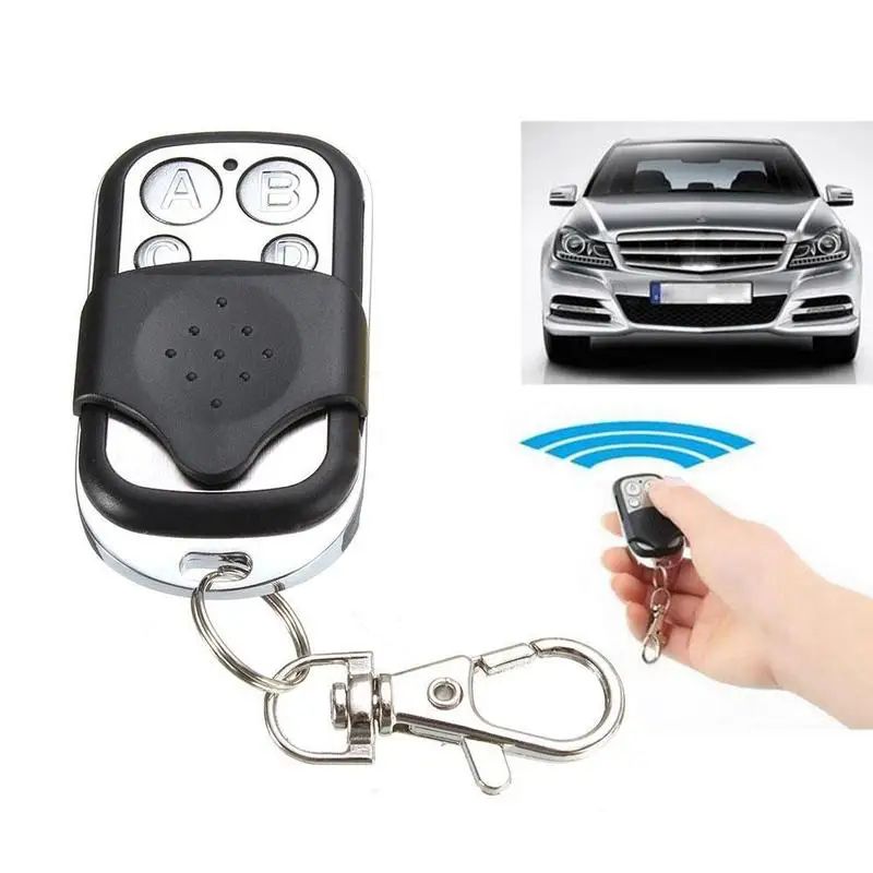 433MHz Universal Garage Door Remote Control 4-Key Wireless Copy Code Key Fob for Authorized Gate & Door Openers
