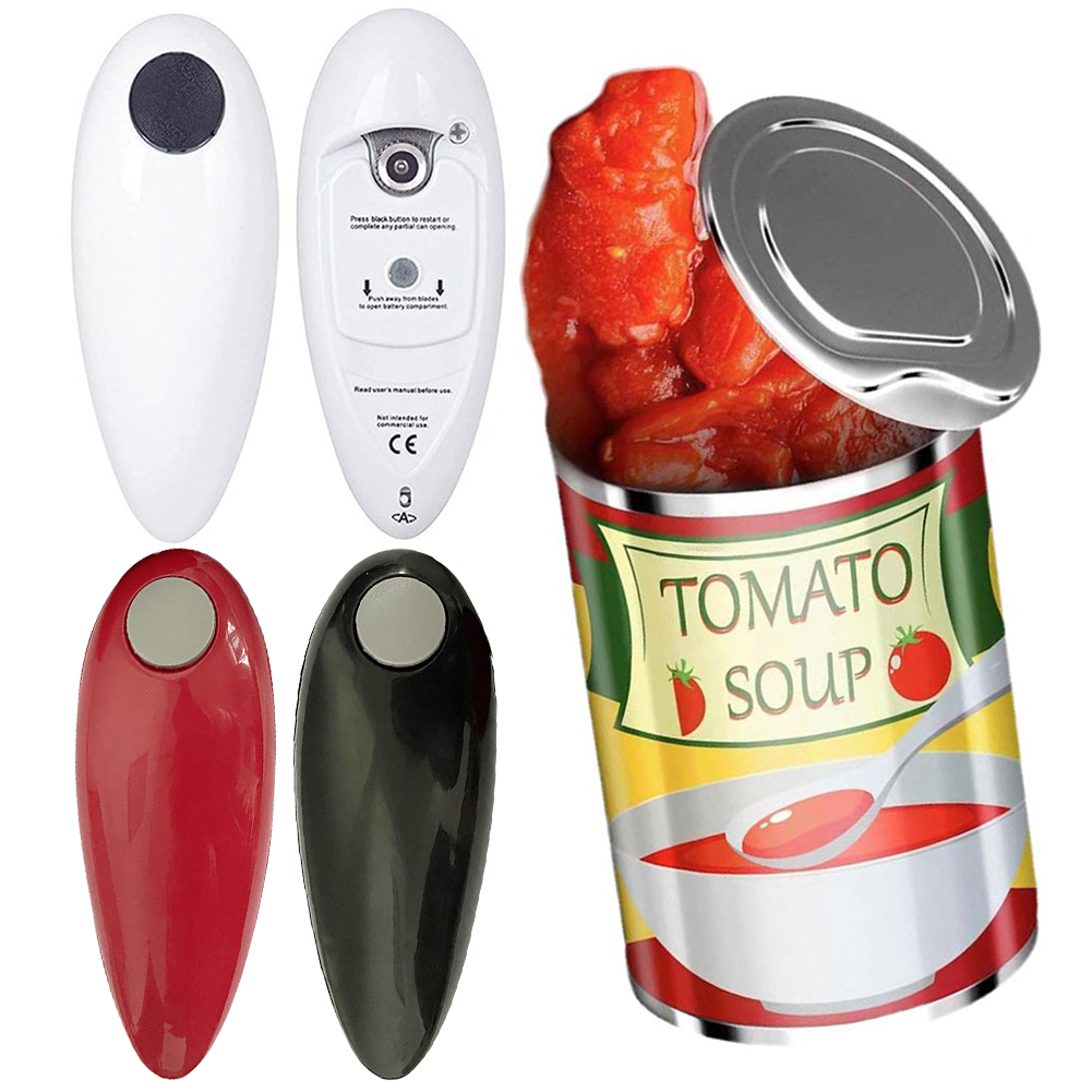 Mini Electric Can Opener, Automatic Bottle Opener, Smooth Edges Kitchen Gadget Battery Operated