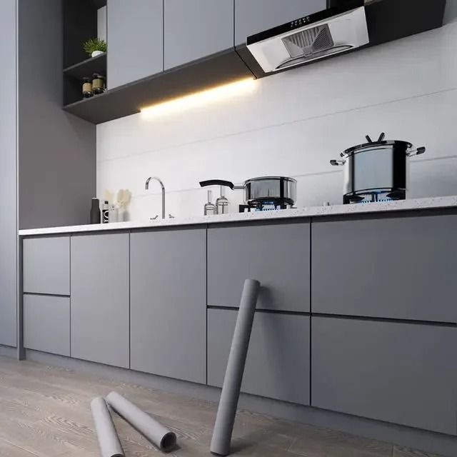 Kitchen Oil-Proof Wallpaper | Waterproof Self-Adhesive Cabinet Renovation