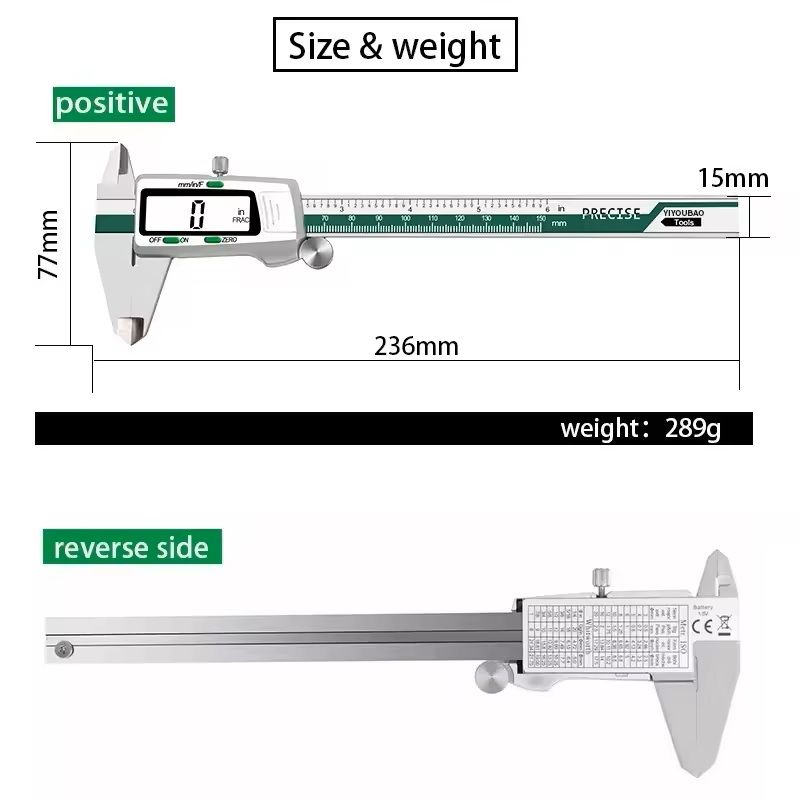 Digital Stainless Steel Caliper 150mm High Precision Measuring Tool