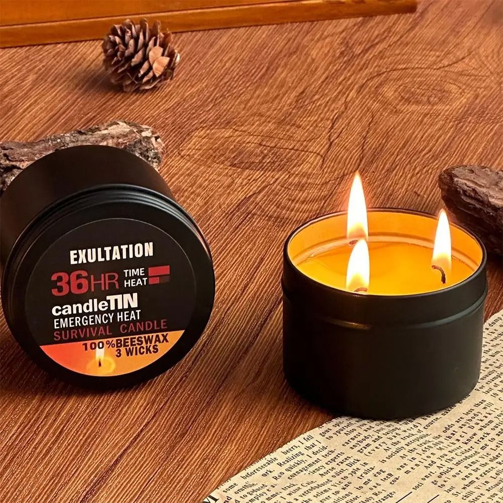 36 Hour 3 Wick Long Lasting Emergency Survival Candle