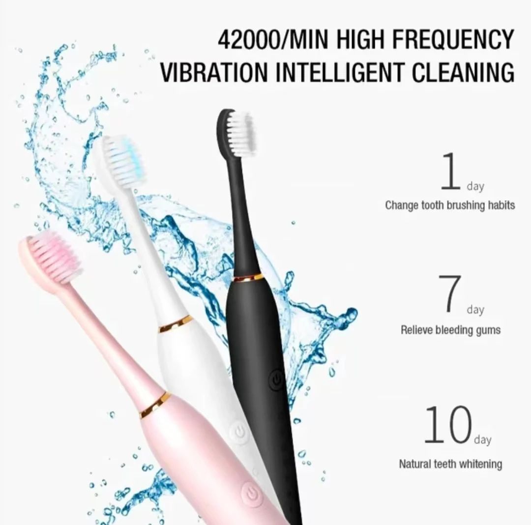 CleanPulse Sonic Electric Toothbrush – Waterproof USB Rechargeable Toothbrush for Adults