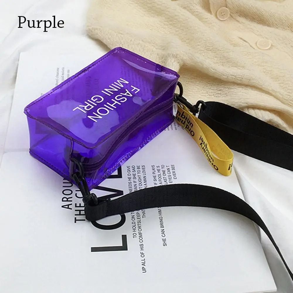 CandyClear Transparent PVC Crossbody Jelly Bag Mini Shoulder Tote