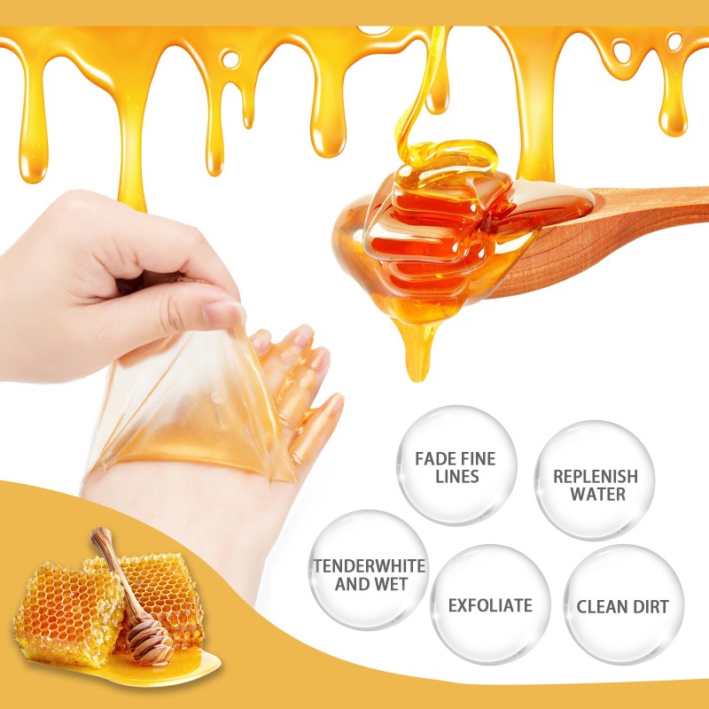Mango Moisturizing Hand Wax with Beeswax Hand Mask, Natural Nourish Soften Cream, Scrub HandCare Mask Treatment
